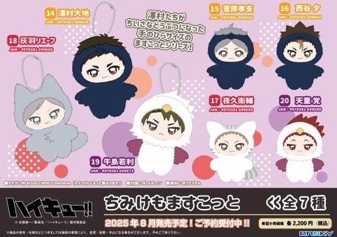 ちみけもマスコット　ハイキュー　ブルーロック ちみけもマスコット ハイキュー ブルーロック TVアニメ『ブルーロック