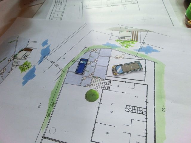 外構図面のプレゼンテーション 勉強会 自然素材の家に住みたい