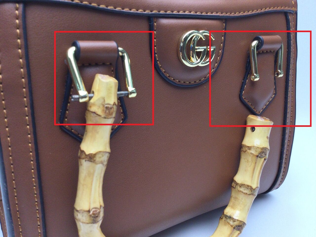 グッチ【GUCCI】2本手ハンドバッグ (バンブー)持ち手ネジ作成 グッチ【GUCCI】2本手ハンドバッグ (バンブー)持ち手ネジ作成