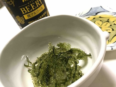 海ぶどうはテンション上がる。