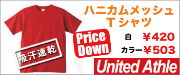 UNITED ATHLEハニカムメッシュTシャツ激安通販