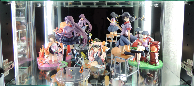 俺の趣味がこんなに腐ってるわけがない グッドスマイルカンパニー 化物語 コレクションケース フィギュア 飾り方 5体セット ひたぎ 撫子 羽川 神原 真宵 グッスマ Gsc