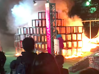 神宮外苑東京デザインウイーク焼死事件の紹介していなかった新しい角度の動画（4K画質）