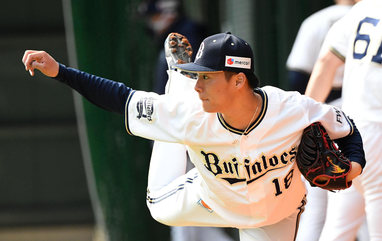 若きエース山本 初ブルペンで38球 中嶋監督 見る必要なかった ベースボールアンテナ