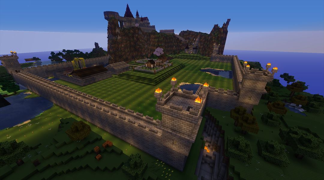 叢雲町再建 城壁に見張り台を作る A Minecraftチラシの裏