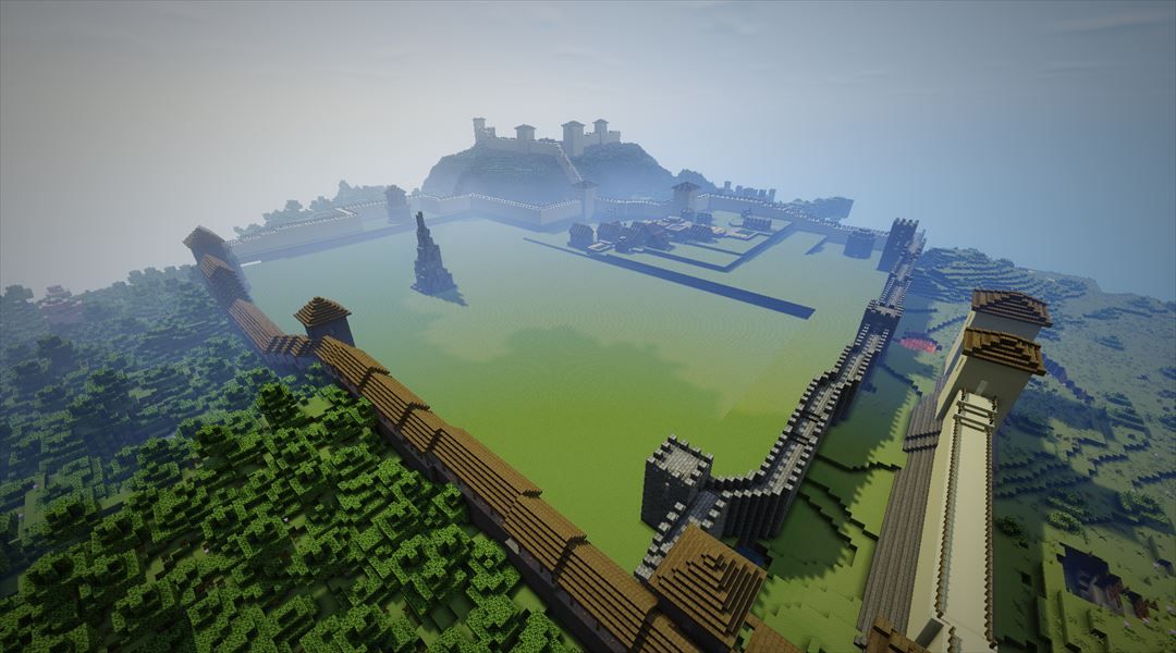 町を守る城壁の建設 町のサイズは大きめに 西部町開拓編 2 Minecraftチラシの裏