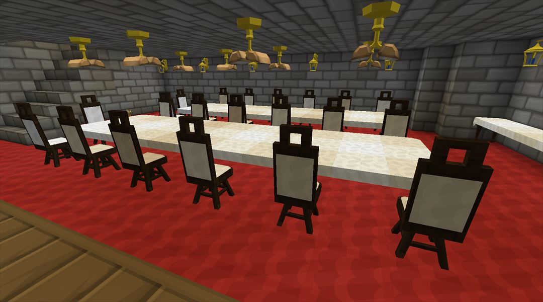 オルレフ城１階の整備 大食堂を作るヽ ﾟ ﾟ ノ Minecraftチラシの裏