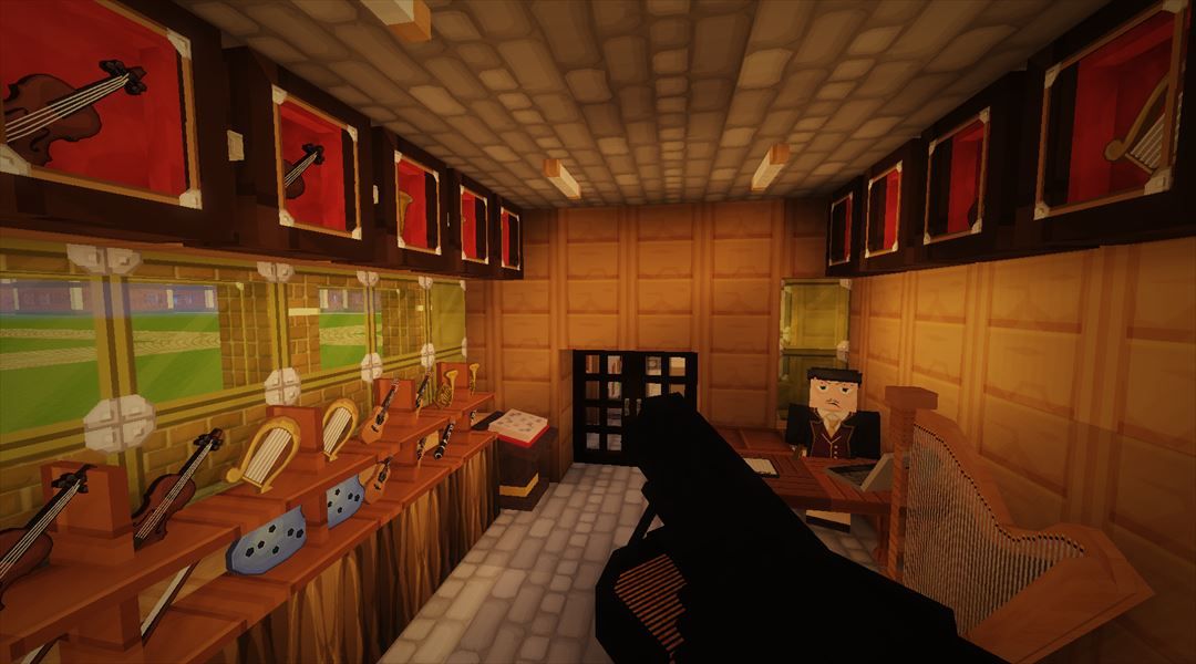 叢雲町第２次開発 駅ビル内に楽器屋さんを作ろう Minecraftチラシの裏