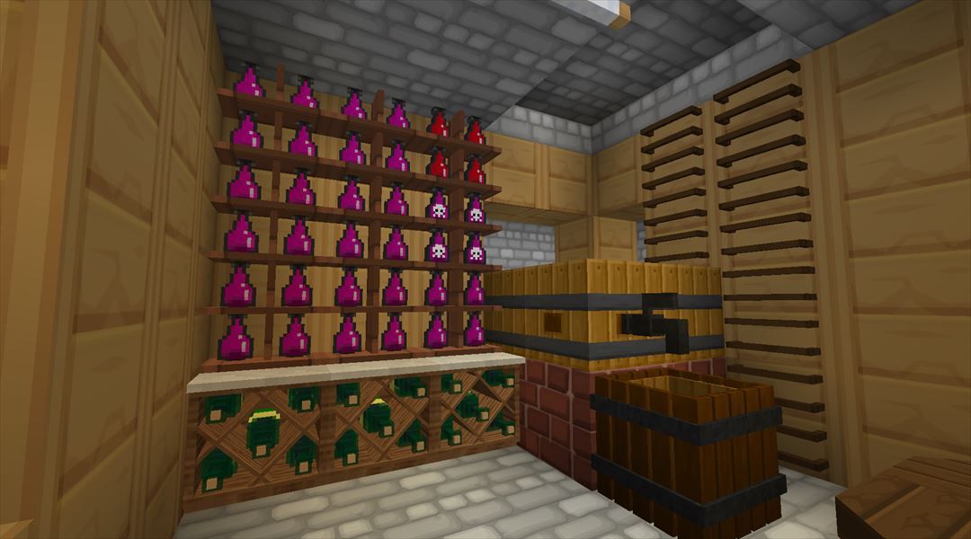 叢雲町第２次開発 駅ビル内の売店を作成していく ワイン専門店を作る Minecraftチラシの裏