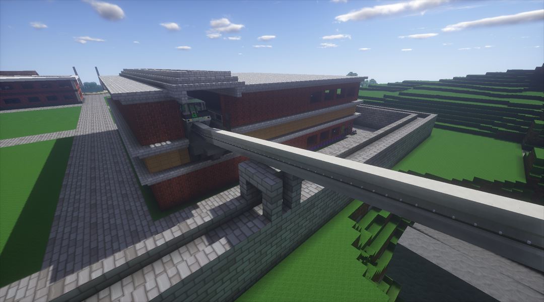 武葉槌町から叢雲町へのモノレールの駅を作成する Minecraftチラシの裏