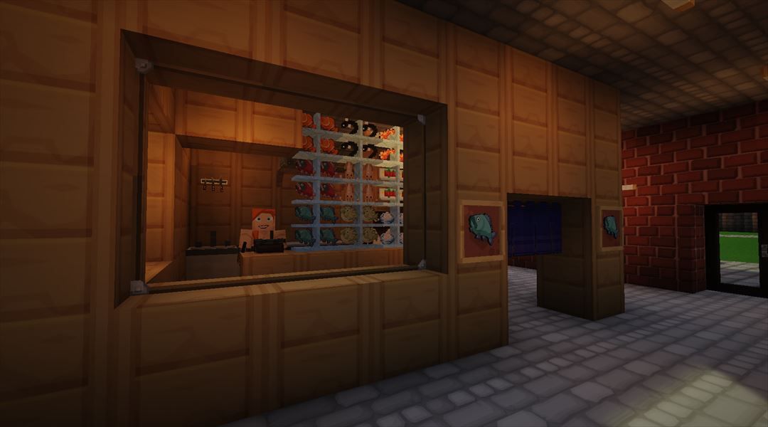 叢雲町第２次開発 駅ビル1階に魚屋さんを作ろう ヽ ﾟ ﾟ ノ Minecraftチラシの裏