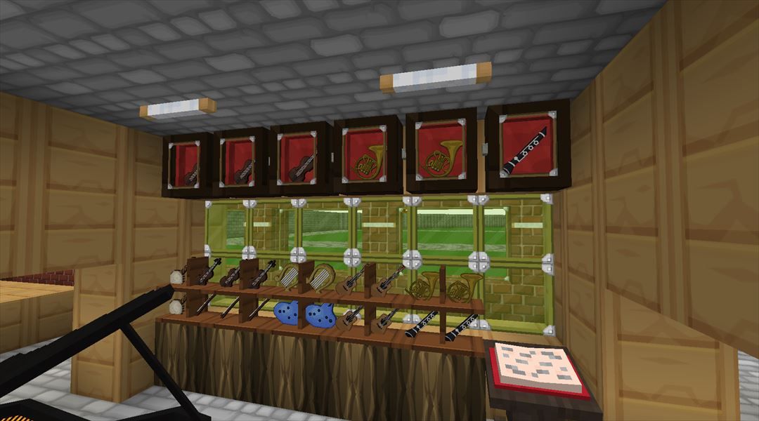 叢雲町第２次開発 駅ビル内に楽器屋さんを作ろう Minecraftチラシの裏