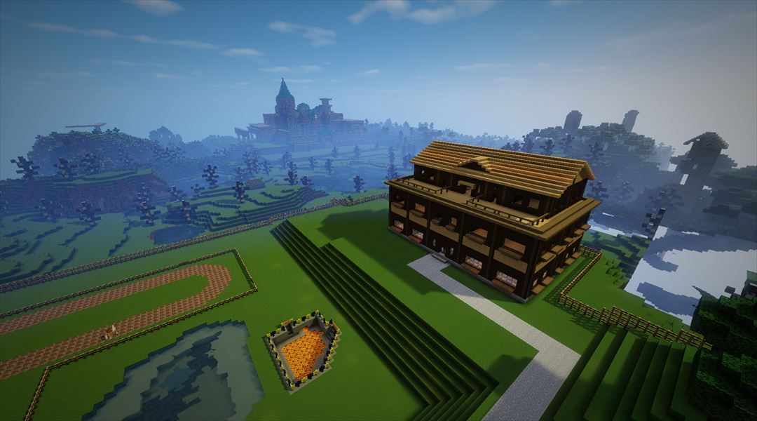 ホテルの受付と従業員向けのスペースを作る リゾート作成 26 Minecraftチラシの裏