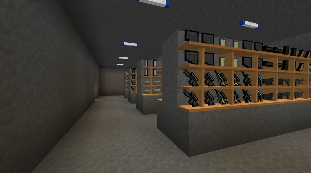 基地上層の整備 武器保管庫などを作る W 秘密基地作成 13 Minecraftチラシの裏