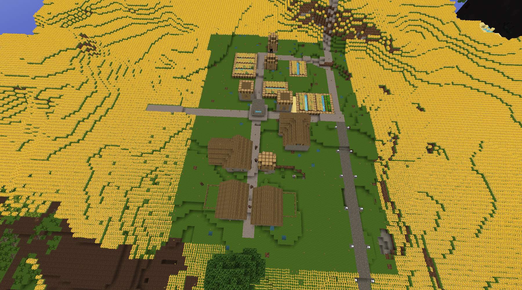 大麦畑の中の村を襲撃者から守る 北方開拓編 9 Minecraftチラシの裏