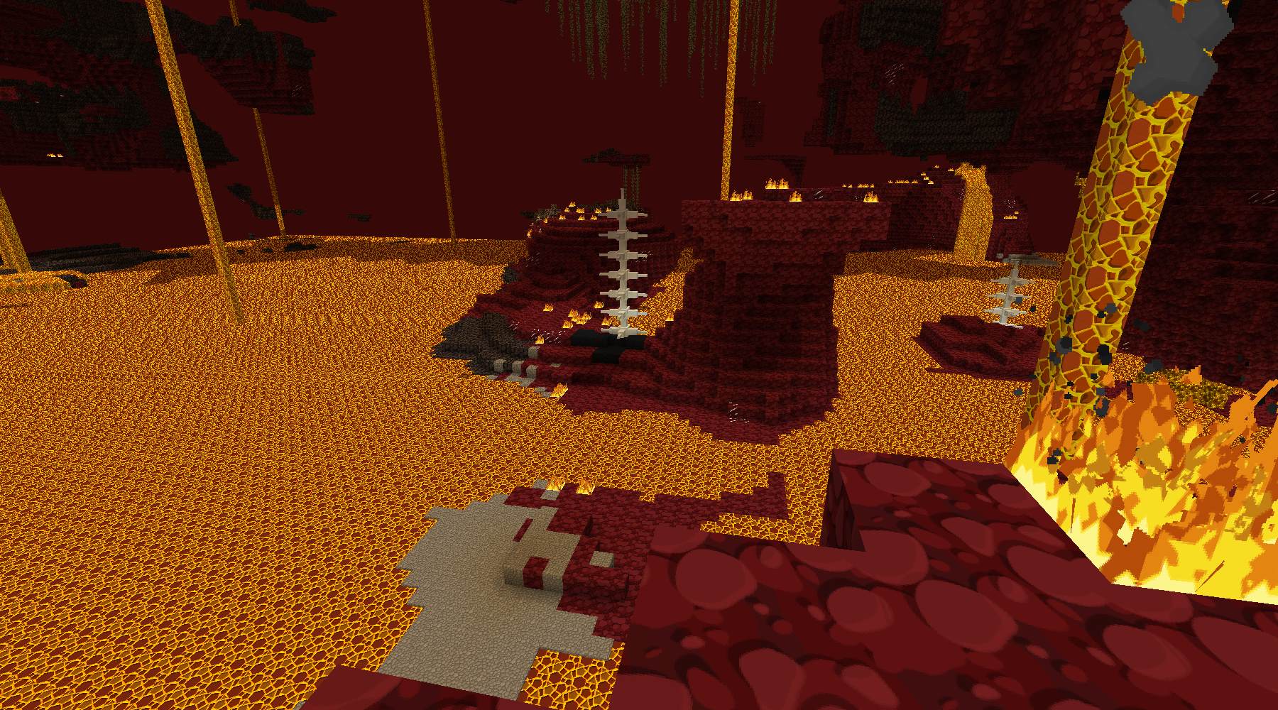 放置気味のネザーを探検する 1 調査編 Minecraftチラシの裏