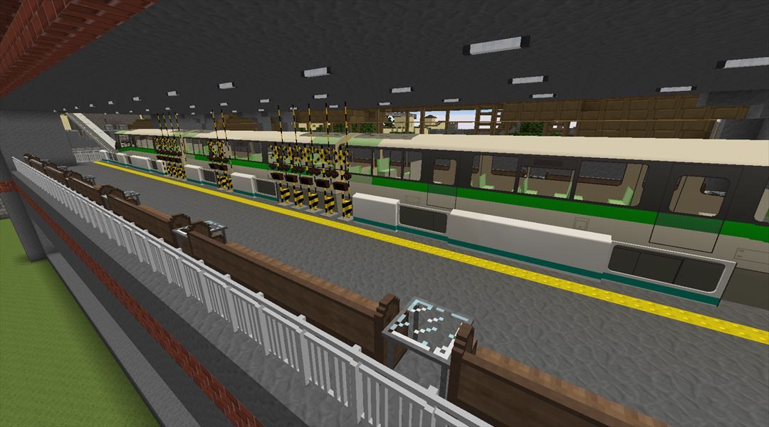 さらにモノレールのホームを整備する 西部町開拓編 Minecraftチラシの裏