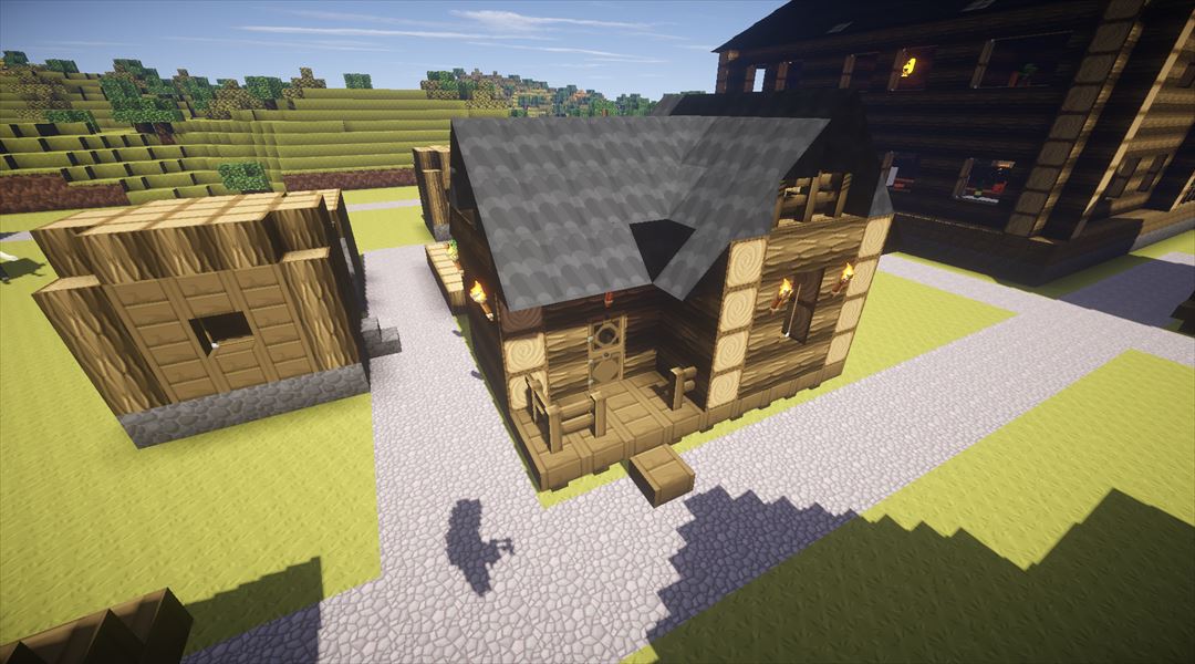 村人向けの小型ログハウスを建てる ヽ ﾟ ﾟ ノ Minecraftチラシの裏