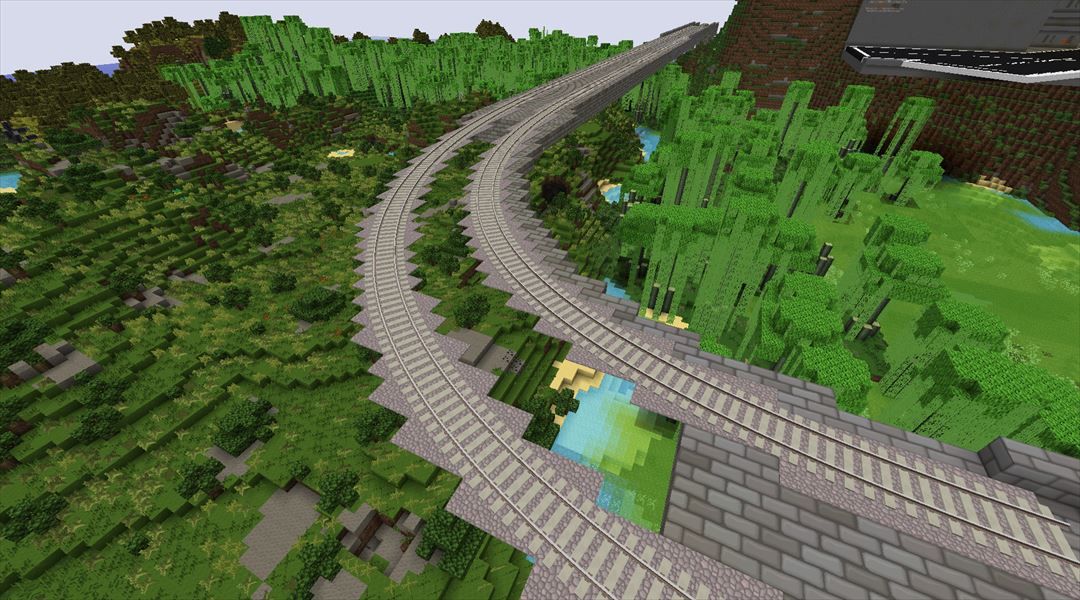 湖羅流村までの高架が大体完成 鉄道敷設編 5 Minecraftチラシの裏