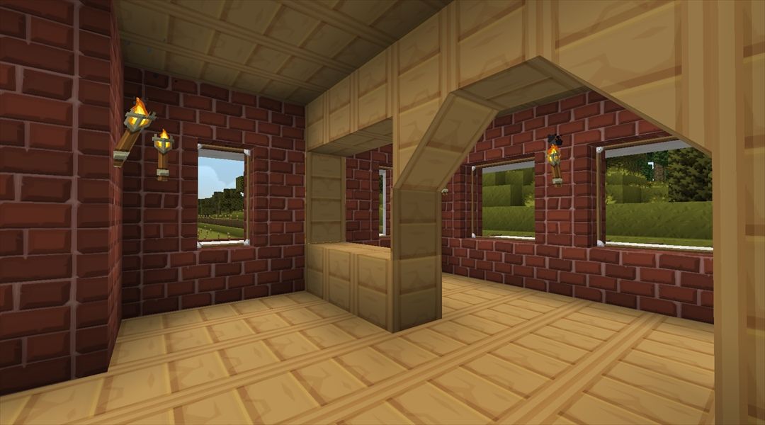 煉瓦作りの家 内装編ヽ ﾟ ﾟ ノ叢雲町拡張計画 37 Minecraftチラシの裏
