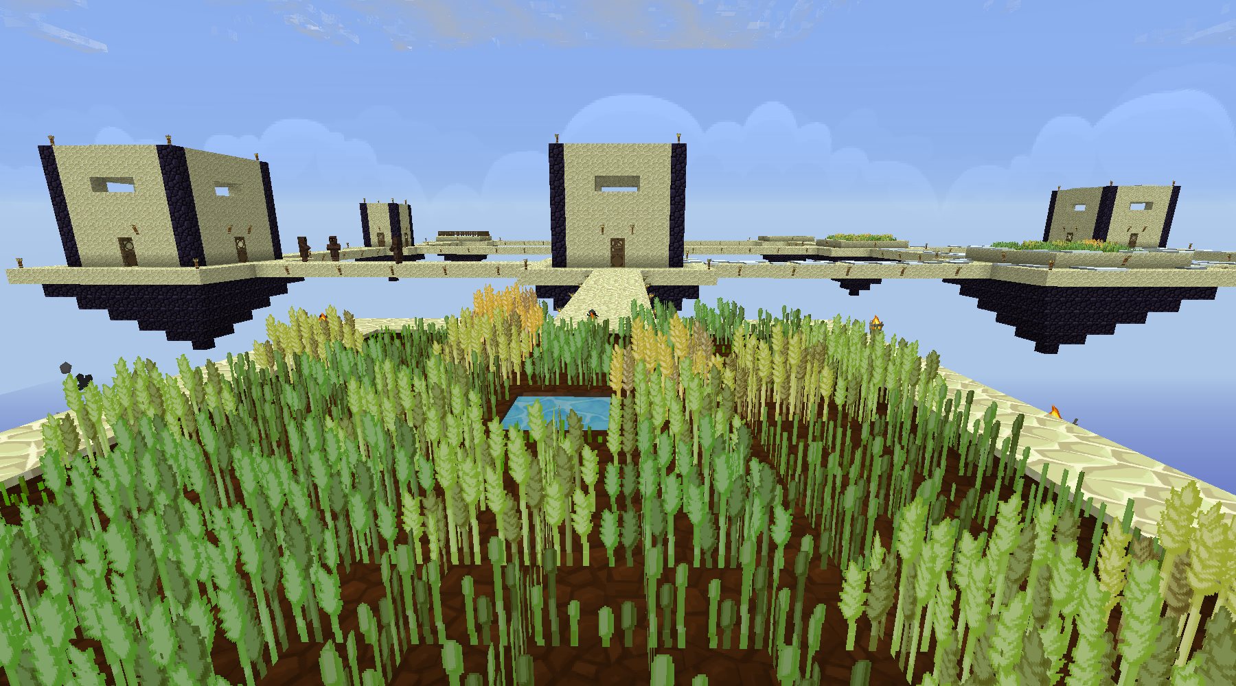 空中に浮かぶ謎の空中都市の開拓と新たなる敵の脅威 Minecraftチラシの裏