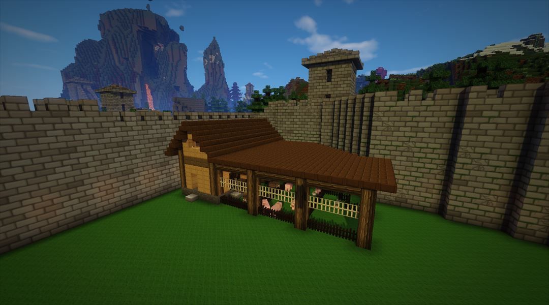 村の畜産業を発展させよう 家畜小屋を作る 西部新村開拓編 13 Minecraftチラシの裏