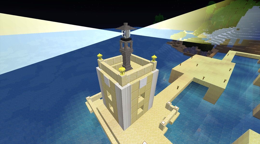 水没した村にどこかのタウンで見た建物が 北方開拓編 45 Minecraftチラシの裏