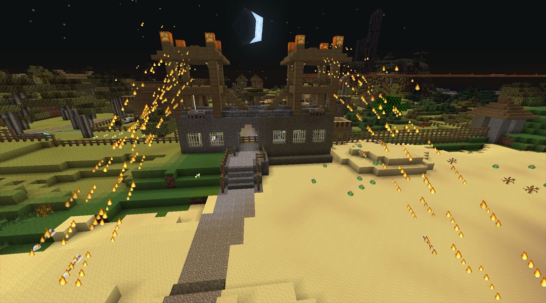 風砂村の防衛設備完成 壮絶な攻撃力が今ここに Minecraftチラシの裏