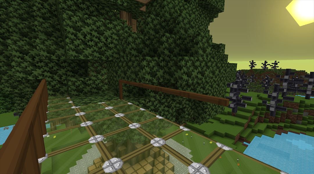 巨大樹を観光地の タワー的に整備する リゾート作成 3 Minecraftチラシの裏