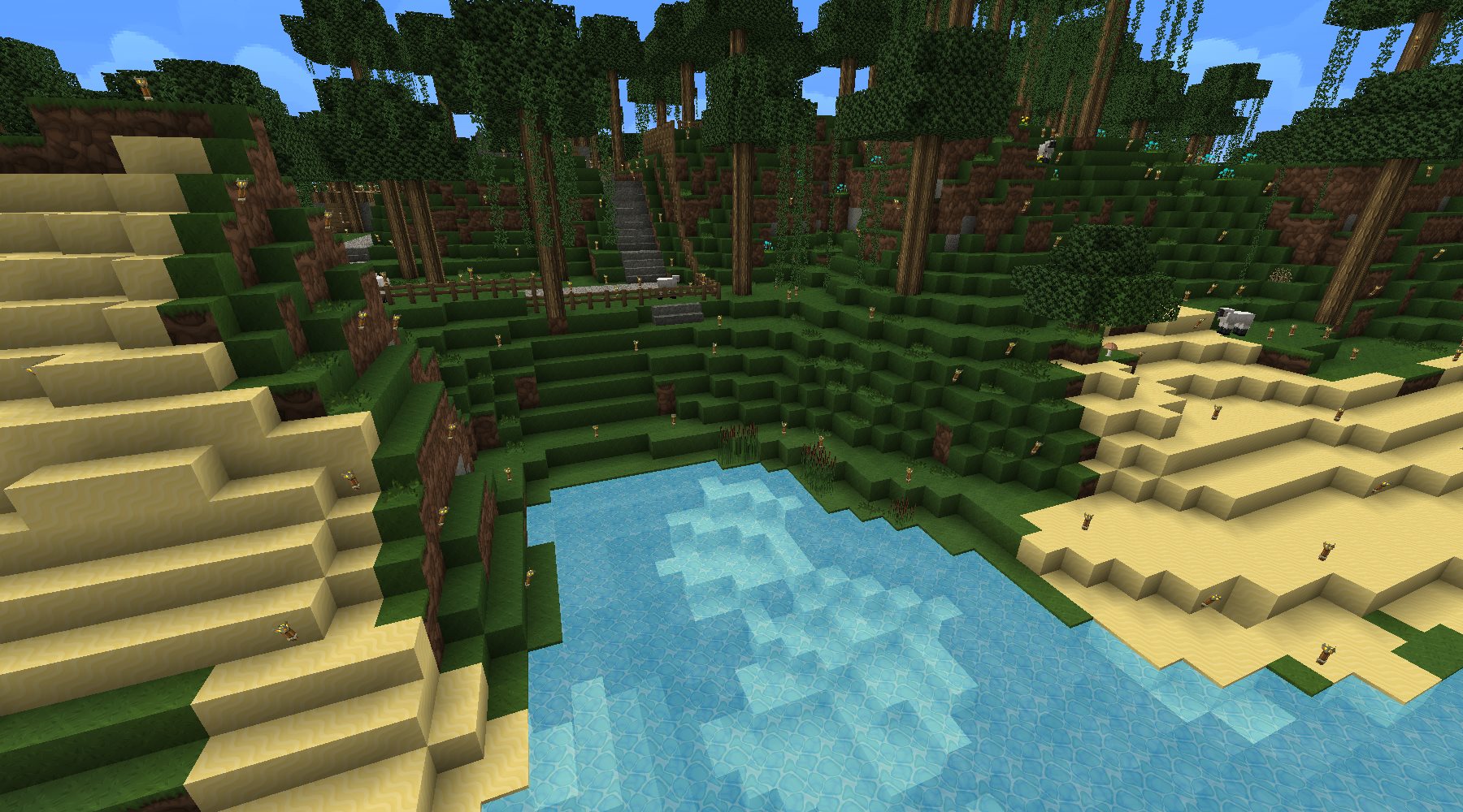 山水村に漁港をつくろうヽ ﾟ ﾟ ノシンプルイズベストｗ Minecraftチラシの裏