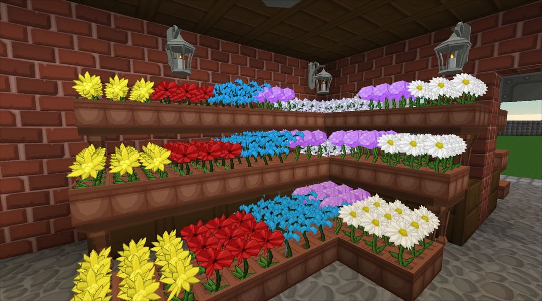 叢雲町第２次開発計画 街に彩りを 花屋さんの作成 Minecraftチラシの裏