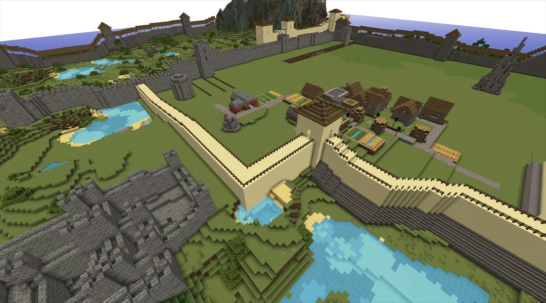 町を守る城壁の建設 町のサイズは大きめに 西部町開拓編 2 Minecraftチラシの裏