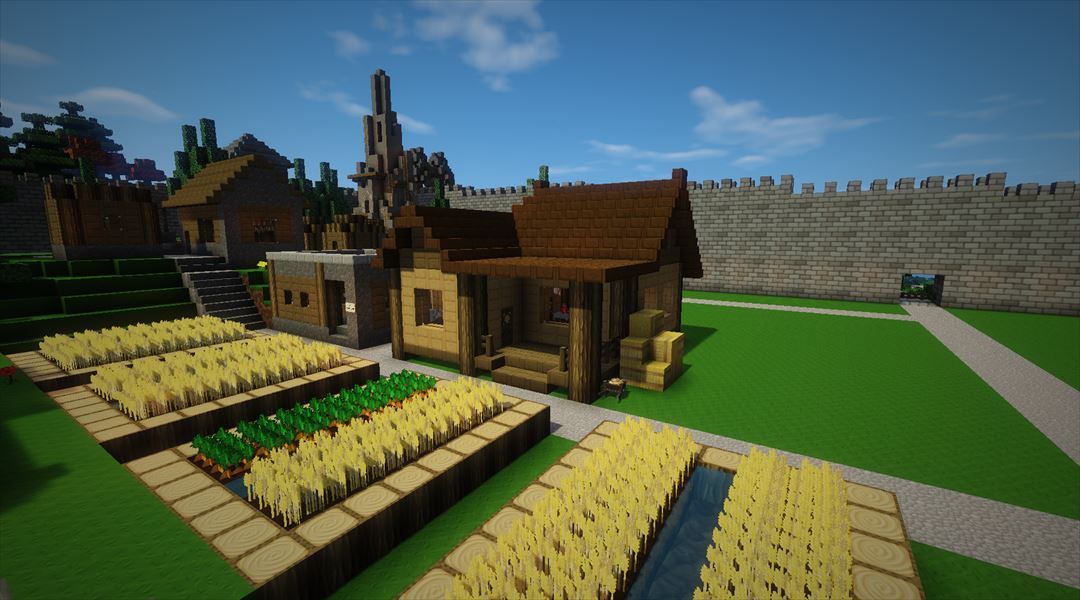 村人向けの家を増設 農家っぽい家の建設 西部新村開拓編 15 Minecraftチラシの裏