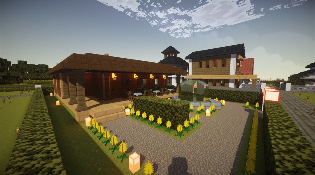 レストランを作成する 外装編 ヽ ﾟ ﾟ ノ叢雲町拡張計画 45 Minecraftチラシの裏