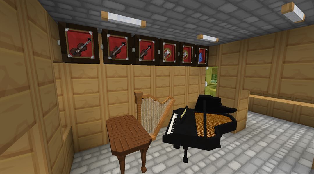 叢雲町第２次開発 駅ビル内に楽器屋さんを作ろう Minecraftチラシの裏