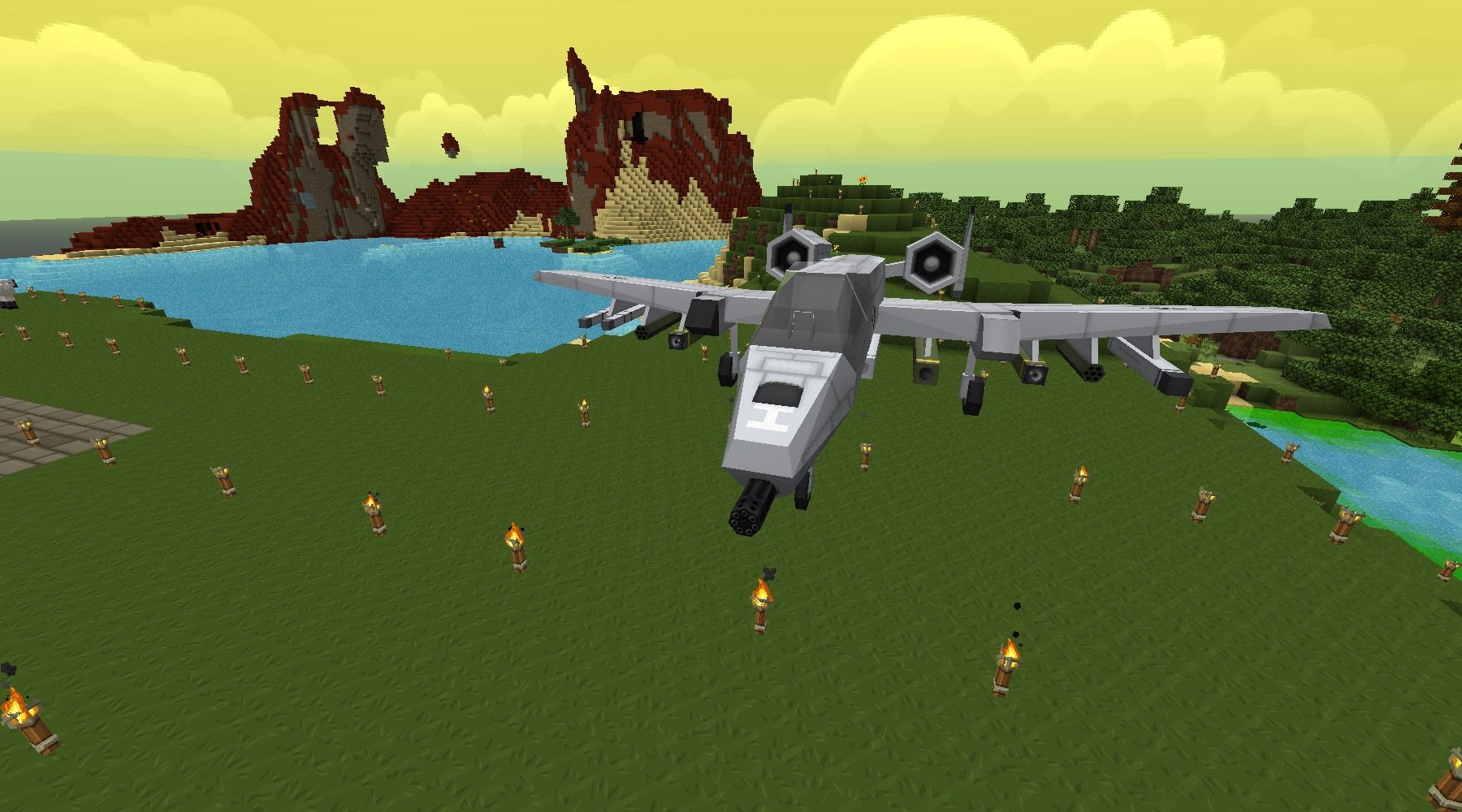 基地島に航空機向けの施設を作る 叢雲町拡張計画 18 Minecraftチラシの裏