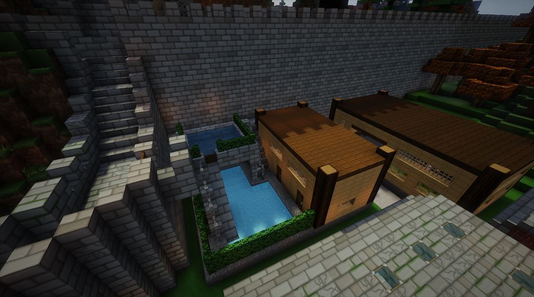 村の憩いのスペースを作成しよう 温泉施設の作成 西部新村開拓編 23 Minecraftチラシの裏