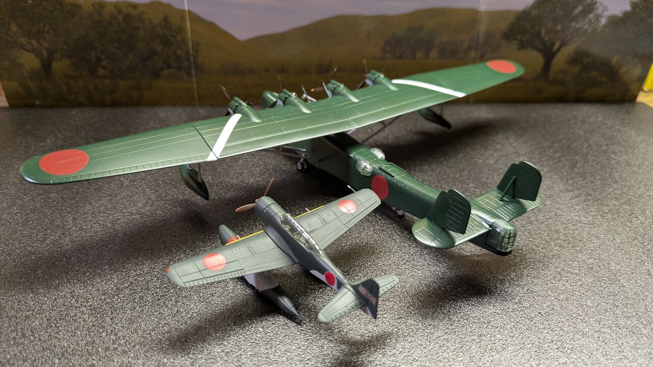 水上飛行機★水上飛行艇★木製飛行機★特大 1/144プラモその27 九七式飛行艇 : 珱涼モータープラント