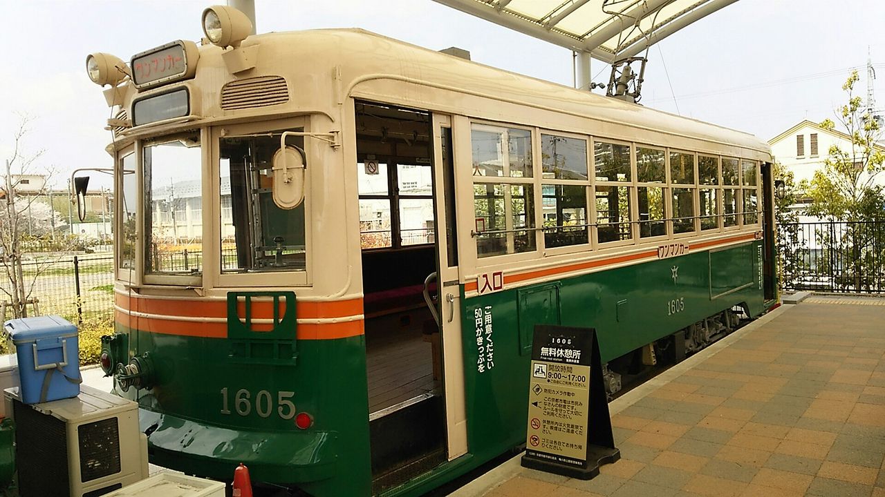 梅小路公園の京都市電 鮮魚特急 ボックス席