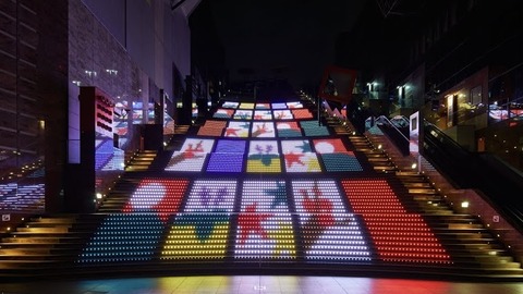 Kyoto Station Building Grand Staircase Graphical Illumination