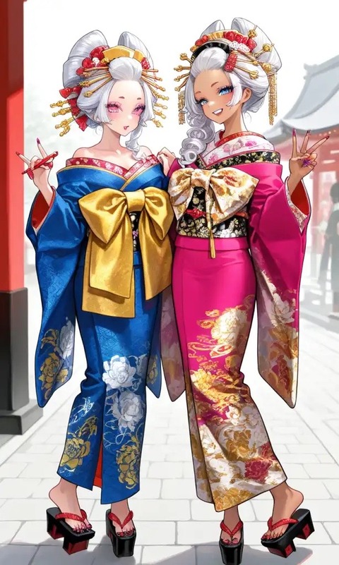 Japanese Escort Girls Kimono Costume