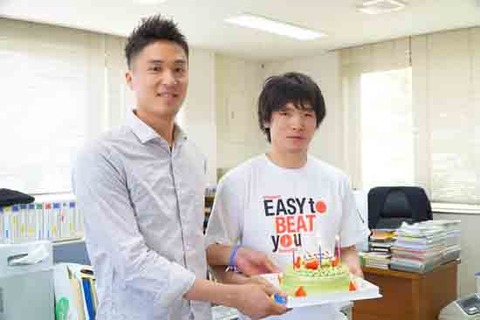 誕生日(曳野キャプテン、安部選手)