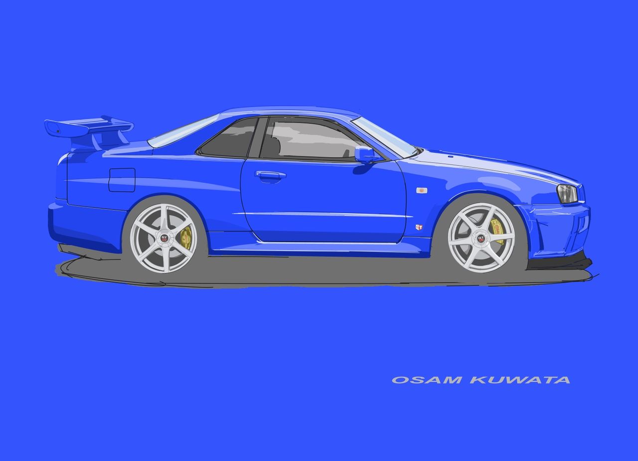 R34 Gt Rのイラスト 小さな写真館
