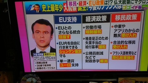 EUマクロン氏当選