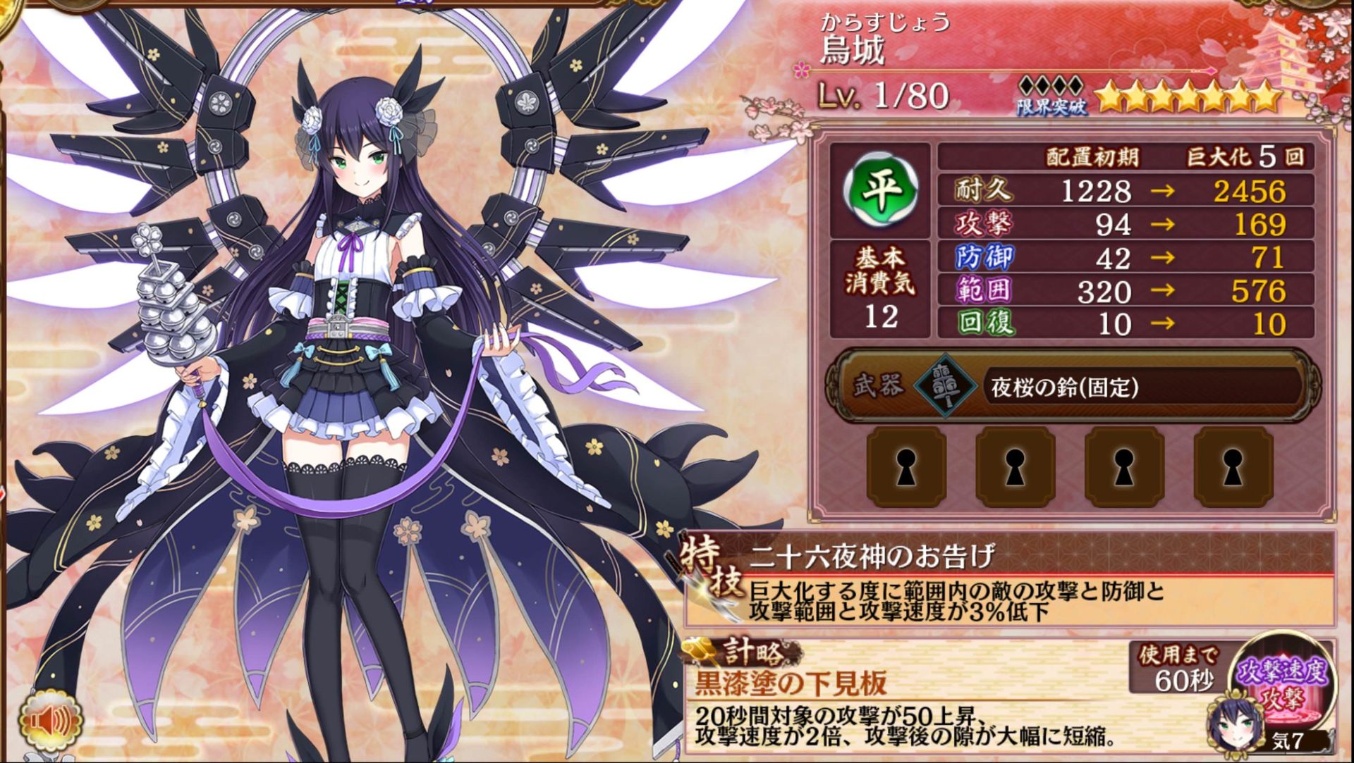 城プロre デバフの欲張りセットかよ 烏城 可愛いのにカッコイイし 中二キャラでローライズ水玉ふんどしだと 城プロre速報 城プロreまとめ