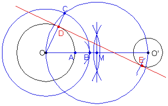 2円の共通接線の作図 のぶろぐ