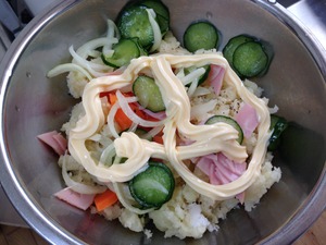 ポテトサラダの調理、その７