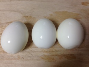 ゆで卵の調理、その４