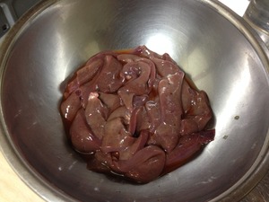 レバニラの調理、その２