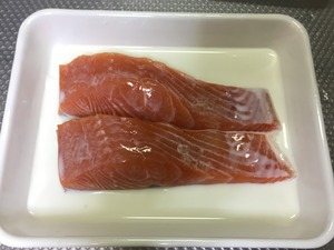 秋鮭のムニエルのレシピ、その１